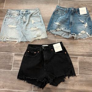 Pacsun Skirt - Size 24.    Abercrombie Mom Short Size 4
